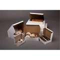 Quality Carton & Converting Quality Carton & Converting 6600 2 Eclair Clay Cardboard Bakery Box - Case of 250 6600